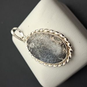 Sterling Silver Dendritic Opal Pendant with 17" chain (3)